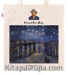Askılı Bez Çanta - Ressamlar - Van Gogh - Starry Night 1888
