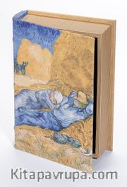 Kitap Şeklinde Ahşap Hediye Kutu - Ressamlar - Van Gogh - The Siesta 1890