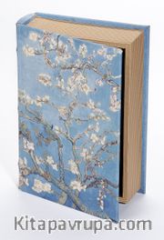 Kitap Şeklinde Ahşap Hediye Kutu - Ressamlar - Van Gogh - Almond Blossom 1890