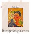 Askılı Bez Çanta - Ressamlar - Frida Kahlo - With Monkey And Parrot 1942