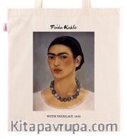Askılı Bez Çanta - Ressamlar - Frida Kahlo - With Necklace 1933
