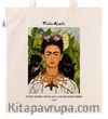 Askılı Bez Çanta - Ressamlar - Frida Kahlo - With Thorn Necklace And Hummingbird 1940