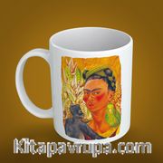 Kupa - Ressamlar - Frida Kahlo - With Monkey And Parrot 1942