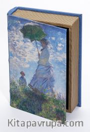 Kitap Şeklinde Ahşap Hediye Kutu - Ressamlar - Claude Monet - Woman With A Parasol 1875