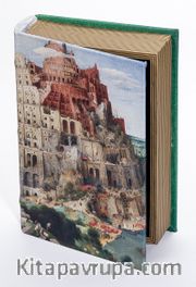 Kitap Şeklinde Ahşap Hediye Kutu - Ressamlar - Pieter Brueghel - The Tower Of Babel 1563