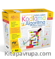 Adım Adım Kodlama-Algoritma-Dikkat Geliştirme-Seviye 1 2-4 Yaş