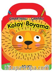 Çıkartmalı Çantalı Kolay Boyama - Aslan