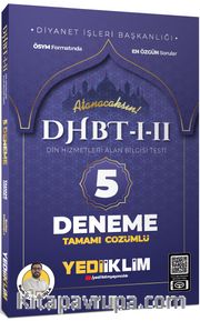 2024 DHBT- I-II Din Hizmetleri Alan Bilgisi Testi Tamamı Çözümlü 5 Deneme