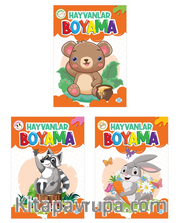 Hayvanlar Boyama Seti (3 Kitap Takım)