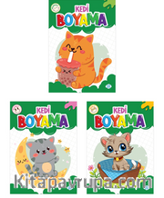 Kedi Boyama Seti (3 Kitap Takım)