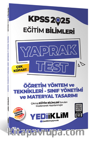 2025 KPSS Eğitim Bilimleri Öğretim Yöntem ve Teknikleri Çek Kopart Yaprak Test