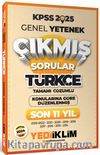 2025 KPSS Genel Yetenek Lisans Türkçe Konularına Göre Tamamı Çözümlü Son 11 Yıl Çıkmış Sorular