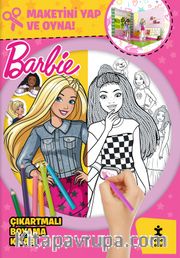 Barbie Çıkartmalı Boyama Kitabı Maketini Yap ve Oyna
