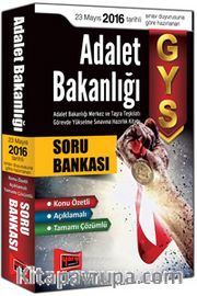 2016 GYS Adalet Bakanlığı Konu Özetli Açıklamalı Tamamı Çözümlü Soru Bankası