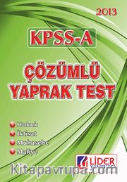 2013 KPSS-A Çözümlü Yaprak Test