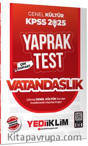 2025 KPSS Genel Kültür Vatandaşlık Çek Kopart Yaprak Test