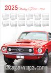 2025 Takvimli Poster - Arabalar - Mustang