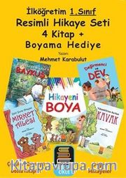 1.Sınıf Resimli Hikaye Seti (4 Kitap + Boyama Kitabı Hediye)