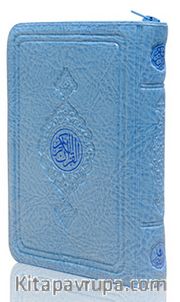 Büyük Cep Boy Kur'an-ı Kerim (Mavi Renk, Kılıflı, Mühürlü)