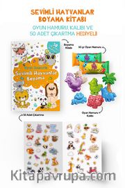 Sevimli Hayvanlar Boyama Kitabı - Oyun Hamuru, Oyuncak ve Çıkartma Hediyeli / 3 Yaş+