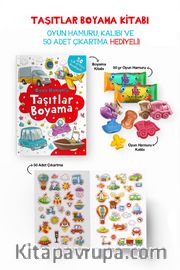 Taşıtlar Boyama Kitabı - Oyun Hamuru, Oyuncak ve Çıkartma Hediyeli / 3 Yaş+