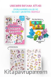 Unicorn Boyama Kitabı - Oyun Hamuru, Oyuncak ve Çıkartma Hediyeli / 3 Yaş+