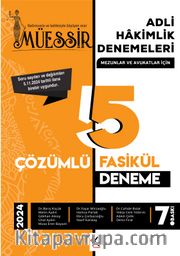 Müessir Adli Hakimlik Denemeleri 2024 Çözümlü 5 Deneme