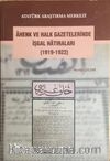Ahenk ve Halk Gazetelerinde İşgal Hatıraları (1919-1922)