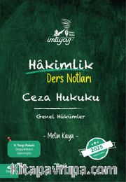 İmtiyaz Ceza Hukuku Genel Hükümler Hakimlik Ders Notları