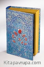 Kitap Şeklinde Ahşap Hediye Kutu - Çini Desen