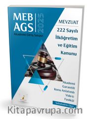 MEB - AGS Mevzuat Bilgisi 222 Sayılı İlköğretim ve Eğitim Kanunu Konu Anlatımlı Video Fasikül