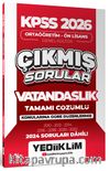 2026 KPSS Ortaöğretim Ön Lisans Genel Kültür Vatandaşlık Tamamı Çözümlü Çıkmış Sorular(2024 Soruları Dahil)