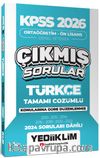 KPSS 2026 Ortaöğretim-Önlisans Türkçe Konularına Göre Çıkmış Sorular(2024 Soruları Dahil)