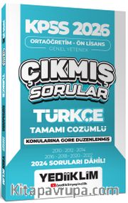 KPSS 2026 Ortaöğretim-Önlisans Türkçe Konularına Göre Çıkmış Sorular(2024 Soruları Dahil)