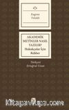 Akademik Metinler Nasıl Yazılır? 