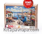 Balıkçı Kasabası - Datça Ahşap Puzzle 500 Parça ( MZ72-D )