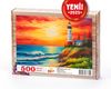 Gün Batımında Deniz Feneri Ahşap Puzzle 500 Parça ( MZ74-D )