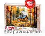 Ormanda Kulübe Ahşap Puzzle 500 Parça ( MZ76-D )