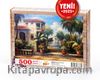 Havuzlu Villalar Ahşap Puzzle 500 Parça ( MZ80-D )