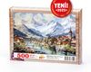 İtalyan Alplerinde Kasaba Ahşap Puzzle  500 Parça ( UK24-D )