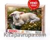 Dere Kenarında Beyaz Kuzu Ahşap Puzzle 1000 Parça ( HV75-M )