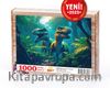 Dinozorlar Ormanda Ahşap Puzzle 1000 Parça ( HV77-M )