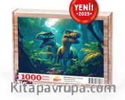 Dinozorlar Ormanda Ahşap Puzzle 1000 Parça ( HV77-M )