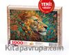 Doğal Aslan Ahşap Puzzle 1000 Parça ( HV79-M )