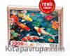Japon Koi Balıkları Ahşap Puzzle 1000 Parça ( HV81-M )