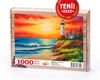 Gün Batımında Deniz Feneri Ahşap Puzzle 1000 Parça ( MZ73-M )