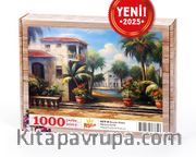 Havuzlu Villalar Ahşap Puzzle 1000 Parça ( MZ79-M )