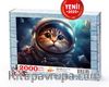 Astronot Kedi Ahşap Puzzle 2000 Parça ( BK53-MM )