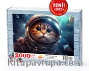 Astronot Kedi Ahşap Puzzle 2000 Parça ( BK53-MM )