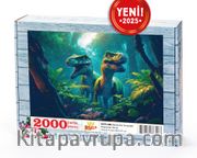 Dinozorlar Ormanda Ahşap Puzzle 2000 Parça ( HV77-MM )